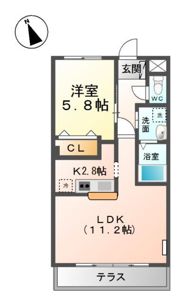 エクセルハイムMasakiの間取り画像