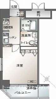 エンクレスト渡辺通の間取り画像