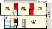 ラングルデュ高宮の間取り画像