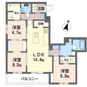 プレミアス大濠西の間取り画像