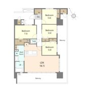 S-RESIDENCE 愛宕SOUTHの間取り画像