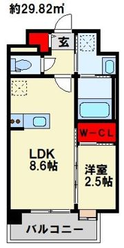 アルティザ春日原駅前マークスの間取り画像