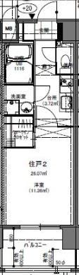 Rupieレジデンス渡辺通の間取り画像