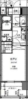 Rupieレジデンス渡辺通の間取り画像