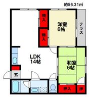 第二いかりコーポの間取り画像