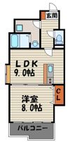 ビーワイマンションけやき通りの間取り画像