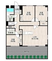 セレイン香椎花園B棟の間取り画像