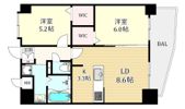 LA・casa 白金の間取り画像