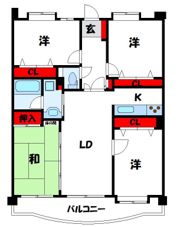 JGM千鳥タウンコートF棟の間取り画像
