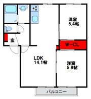 フレグランス若木台 B棟の間取り画像