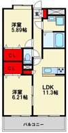 ドミール板付MVの間取り画像