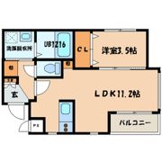 クレッシェンド清水の間取り画像