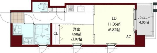 アガスティーア薬院の間取り画像
