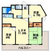 ライオンズプラザ高宮の間取り画像