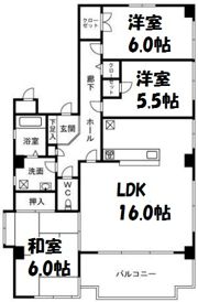 オークス西新の間取り画像