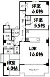 オークス西新の間取り画像