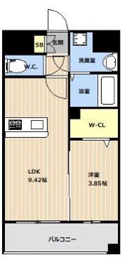 LIBTH薬院PREMIEREの間取り画像