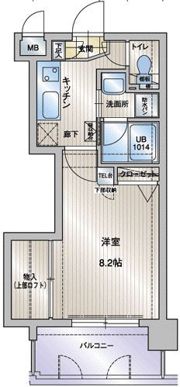 アクタス天神IIの間取り画像