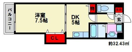 エスポワール高宮の間取り画像
