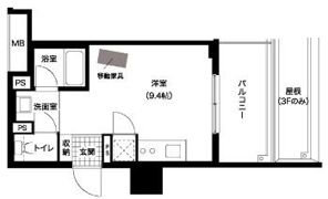 レジディア西新の間取り画像
