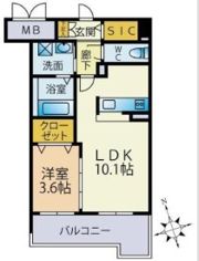 スカイシャトレ箱崎南の間取り画像