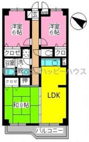ヴィラージュ荷稲の間取り画像