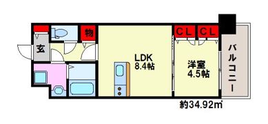 エンクレスト日赤通りの間取り画像