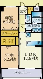 ベルポスト博多の間取り画像
