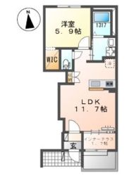仮）三苫3丁目新築アパートの間取り画像