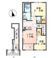 仮）三苫3丁目新築アパートの間取り画像