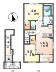 仮）三苫3丁目新築アパートの間取り画像