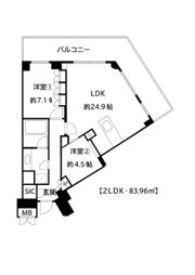 ザ・パークハウス福岡タワーズWESTの間取り画像