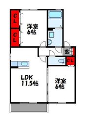 グランコート南里 A棟の間取り画像