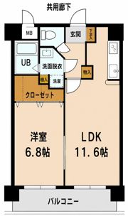 クリエート博多駅前の間取り画像