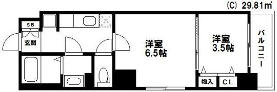 リヴィエールシャン豊の間取り画像
