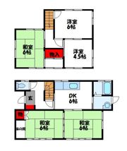 筵内戸建ての間取り画像