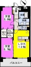 シャトーポルターダ博多南の間取り画像