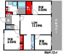 プライムメゾンセントラルパークの間取り画像