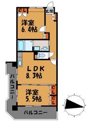 グランパーク天神の間取り画像
