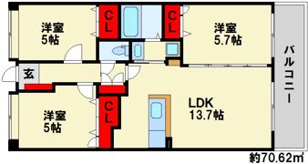 フェニックス福岡南の間取り画像