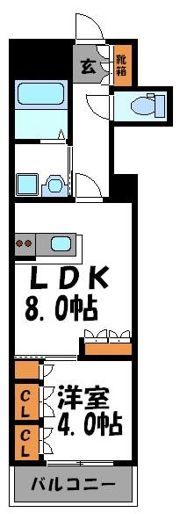 サンロージュ薬院駅前の間取り画像
