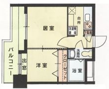 エステートモア薬院シャンブルの間取り画像