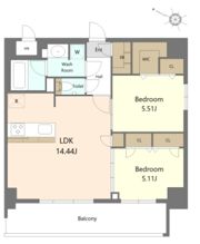 S-RESIDENCE薬院aureateの間取り画像
