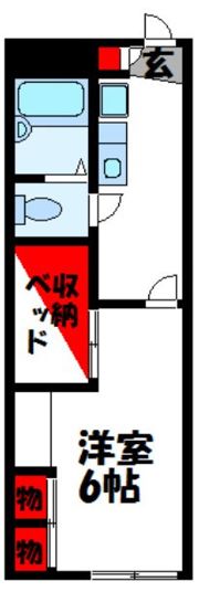 レオパレスアベニュー赤坂の間取り画像