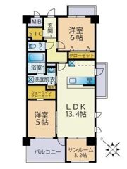 Luminous Terrace諸岡の間取り画像