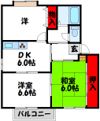 ヒルズ赤間B棟の間取り画像