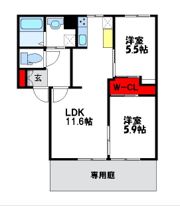 フレグランス高平A棟の間取り画像