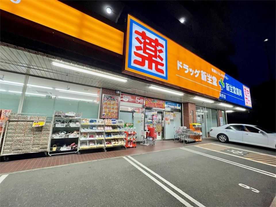 近くのドラッグ新生堂 向野店まで401m（徒歩6分）