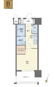 コモテリア渡辺通の間取り画像