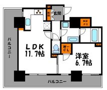 グランアルト天神タワーの間取り画像